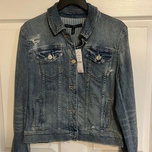New with tags! Distressed Jean jacket